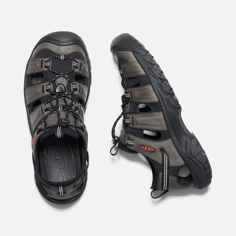 Keen Targhee III Trekkingsandalen Herren DE-73490 Grey/Black - Keen Herrenschuhe Grau